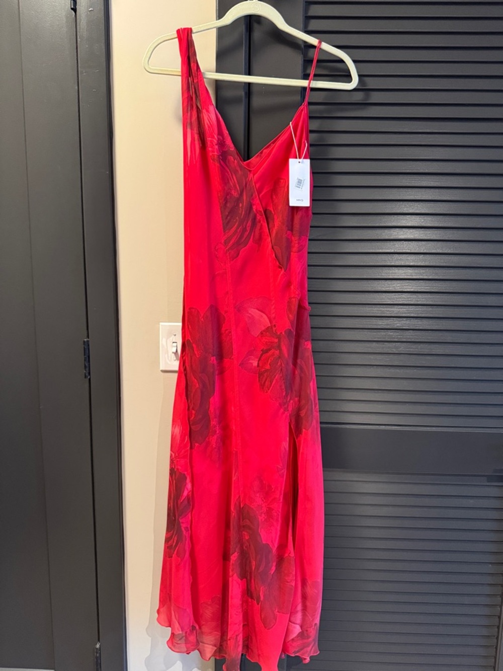 Mango Red Floral Slip Dress